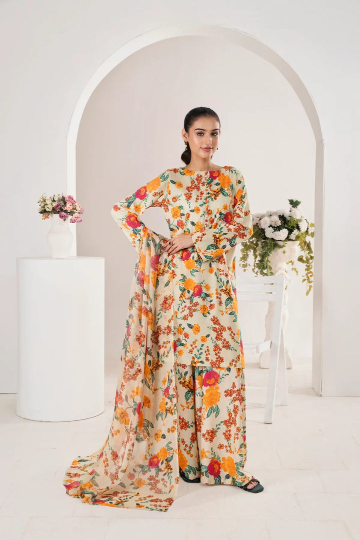 Three Piece Unstitched Breeze Lawn Suit for Women All Over Stylish Printed Breeze Lawn Fabric Summer Wear Collection – Random Article Ref VG-9066C – Premium Quality Design with Flowing  Breeze Lawn Dupatta and Matching Trouser