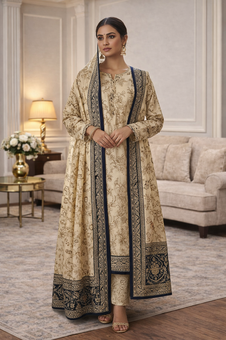 Three Piece Unstitched Breeze Lawn Suit for Women All Over Stylish Printed Breeze Lawn Fabric Summer Wear Collection – Random Article Ref VG-9037C – Premium Quality Design with Flowing  Breeze Lawn Dupatta and Matching Trouser