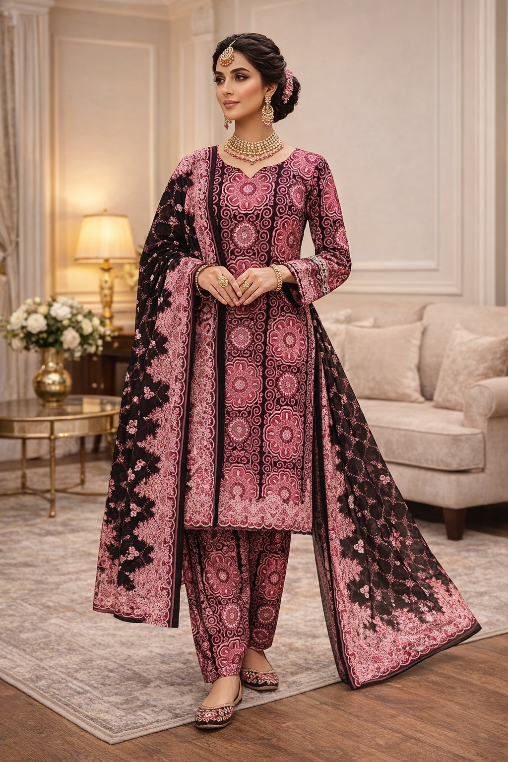 Three Piece Unstitched Breeze Lawn Suit for Women All Over Stylish Printed Breeze Lawn Fabric Summer Wear Collection – Random Article Ref VG-9043C – Premium Quality Design with Flowing  Breeze Lawn Dupatta and Matching Trouser