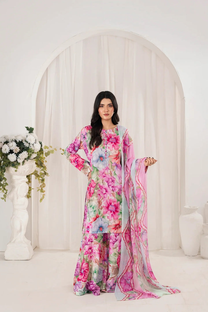 Three Piece Unstitched Breeze Lawn Suit for Women All Over Stylish Printed Breeze Lawn Fabric Summer Wear Collection – Random Article Ref VG-9061C – Premium Quality Design with Flowing  Breeze Lawn Dupatta and Matching Trouser