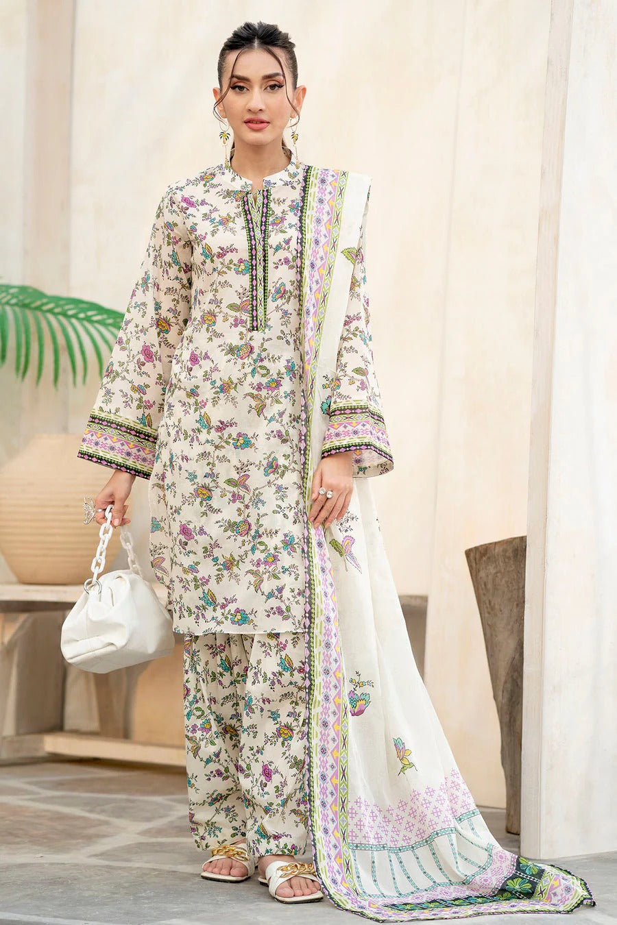 Unstitched Breeze Lawn Suit, All Over Stylish Printed Summer Wear Collection – Random Article Ref VG-96