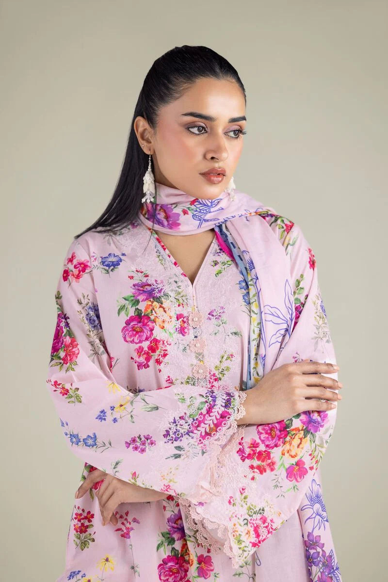 Three Piece Unstitched Breeze Lawn Suit for Women All Over Stylish Printed Breeze Lawn Fabric Summer Wear Collection – Random Article Ref VG-9015C – Premium Quality Design with Flowing  Breeze Lawn Dupatta and Matching Trouser