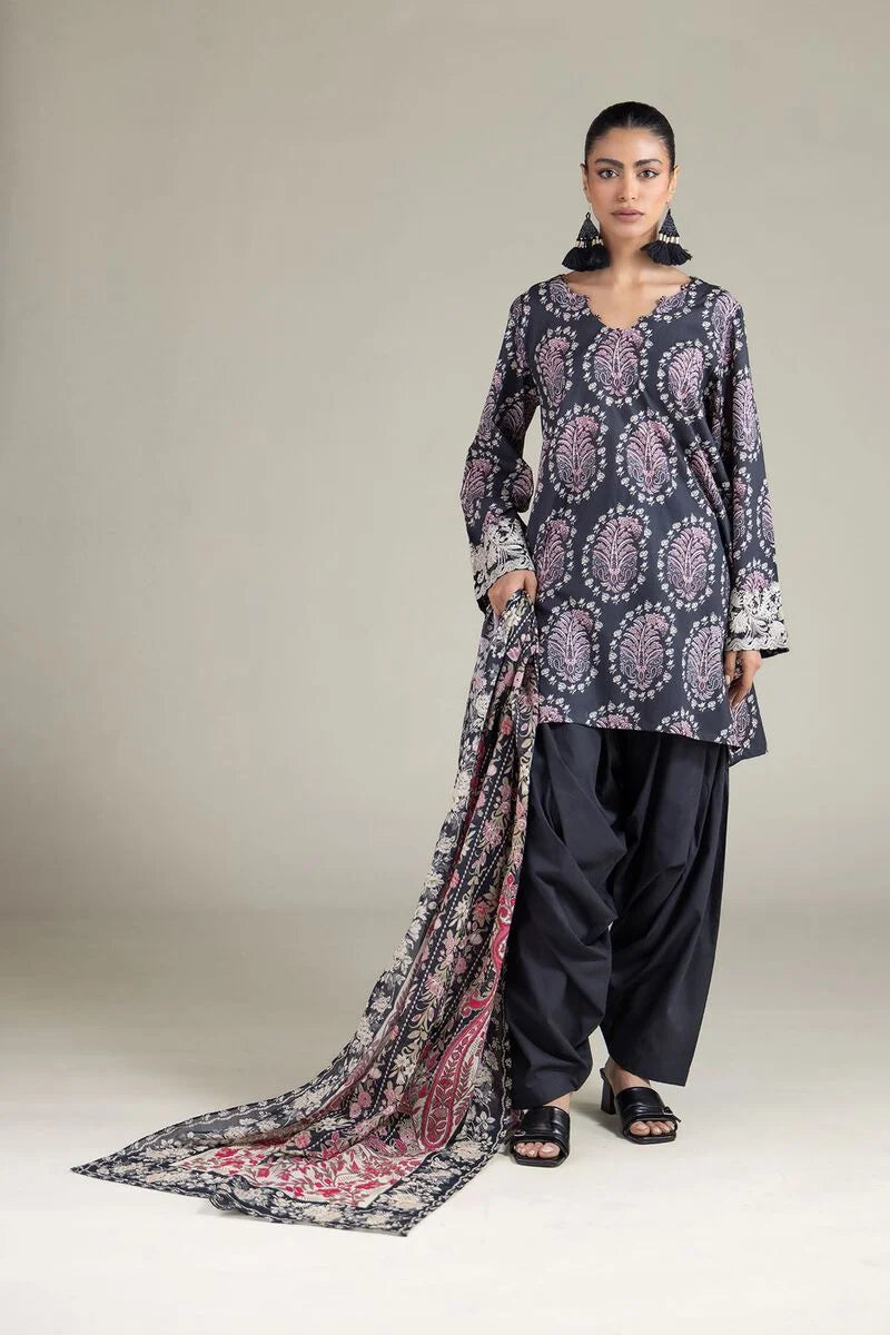 Three Piece Unstitched Breeze Lawn Suit for Women All Over Stylish Printed Breeze Lawn Fabric Summer Wear Collection – Random Article Ref VG-9016C – Premium Quality Design with Flowing  Breeze Lawn Dupatta and Matching Trouser