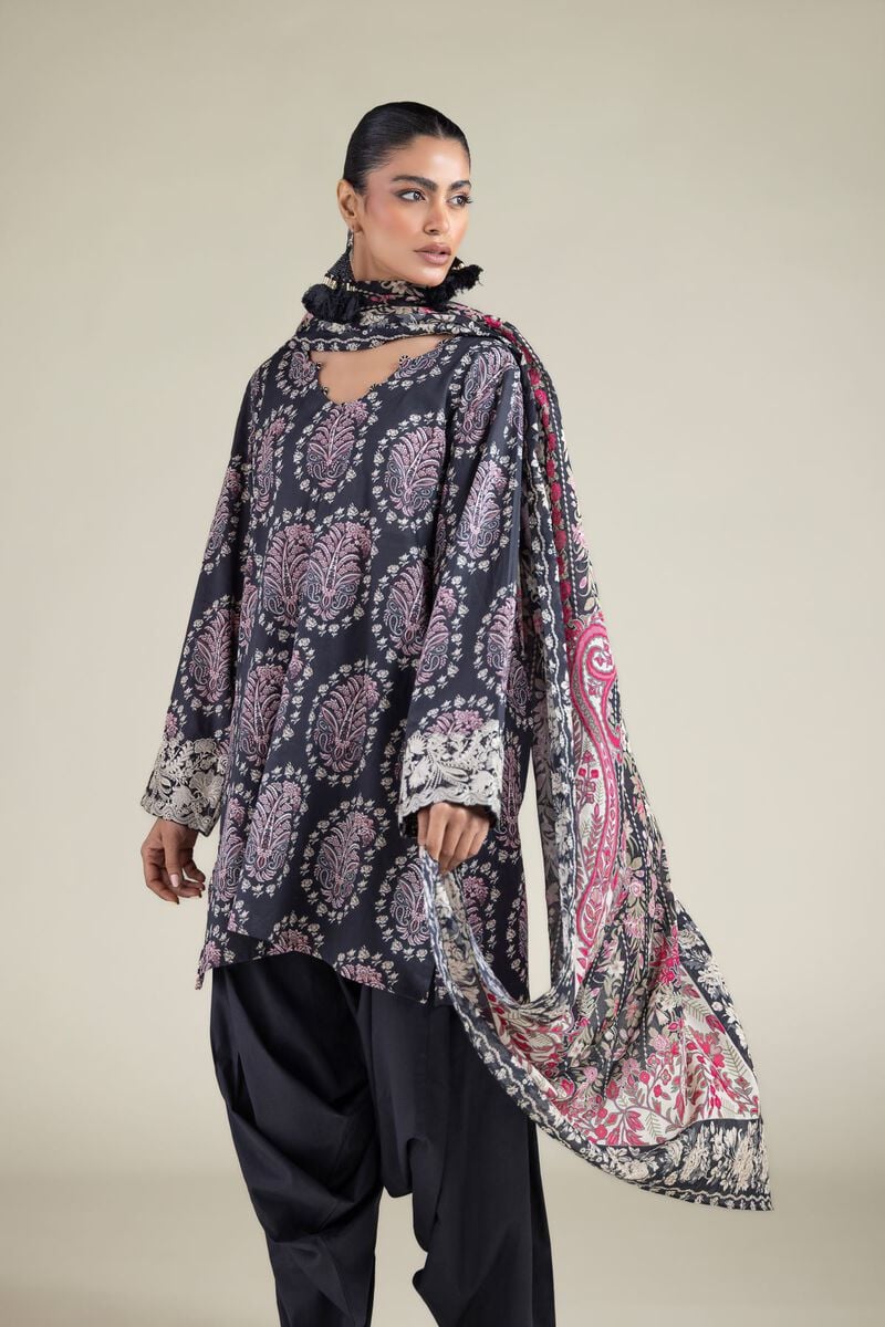 Three Piece Unstitched Breeze Lawn Suit for Women All Over Stylish Printed Breeze Lawn Fabric Summer Wear Collection – Random Article Ref VG-9016C – Premium Quality Design with Flowing  Breeze Lawn Dupatta and Matching Trouser