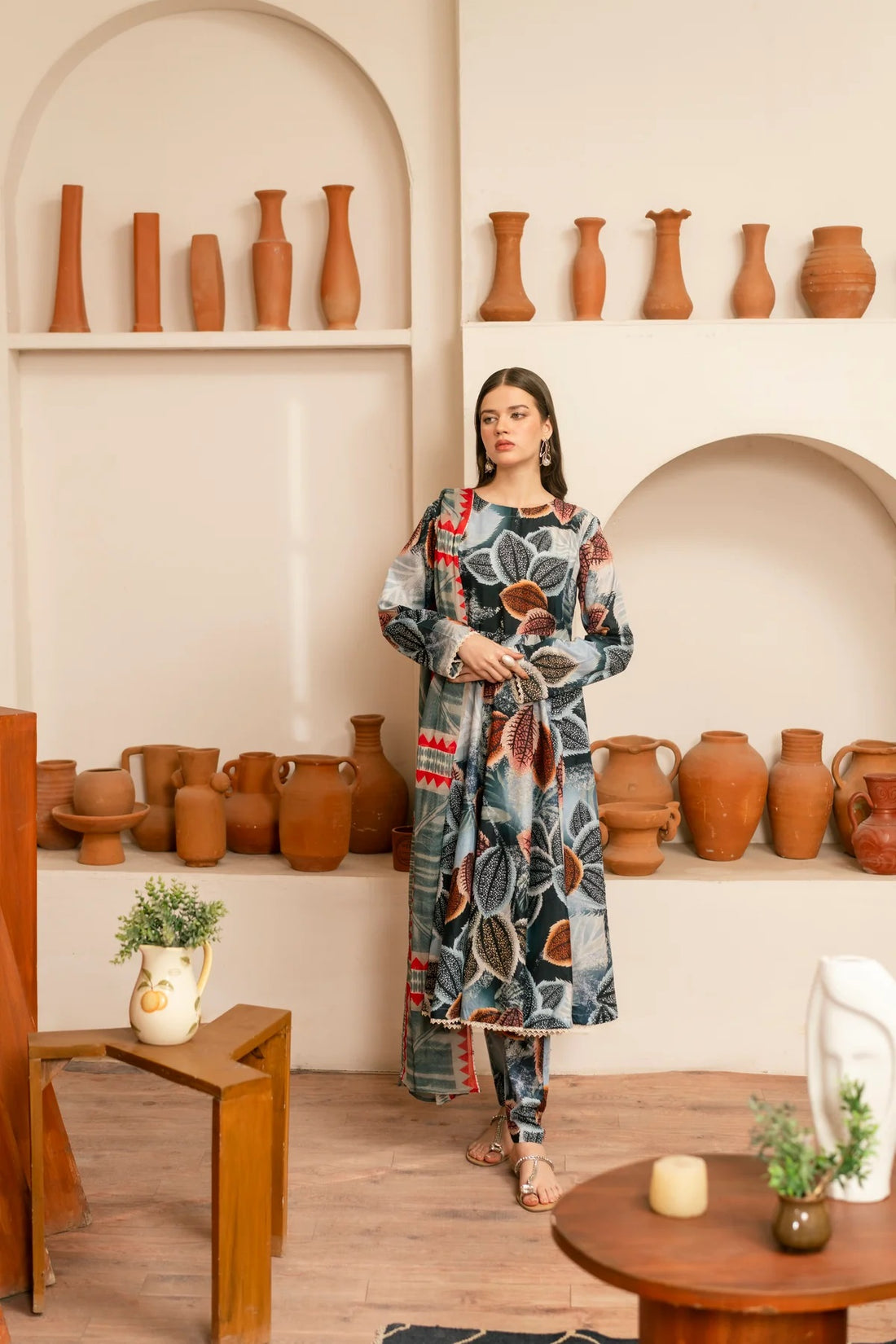 Three Piece Unstitched Breeze Lawn Suit for Women All Over Stylish Printed Breeze Lawn Fabric Summer Wear Collection – Random Article Ref VG-9077C – Premium Quality Design with Flowing  Breeze Lawn Dupatta and Matching Trouser