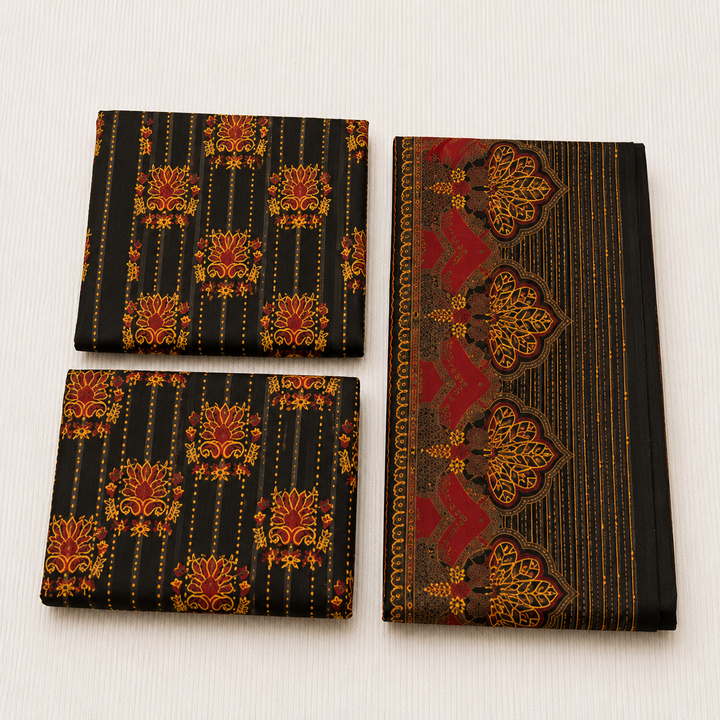 Silk Lawn Unstitched 3 Piece Suit - All Over Design - Random Articles B-539 - Summer Wear Collection