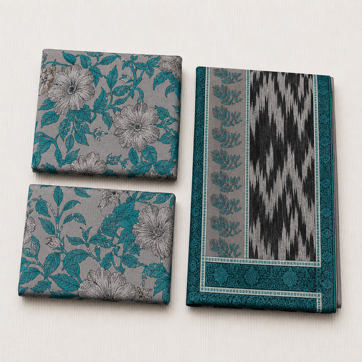 Silk Lawn Unstitched 3 Piece Suit - All Over Design - Random Articles B-5111 - Summer Wear Collection