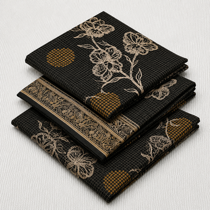 Silk Lawn Unstitched 3 Piece Suit - All Over Design - Random Articles B-504 - Summer Wear Collection