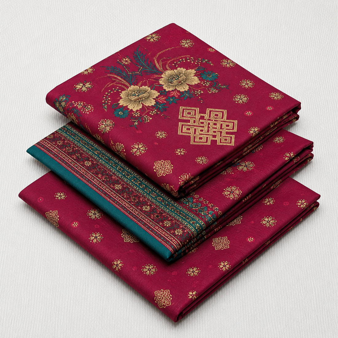Silk Lawn Unstitched 3 Piece Suit - All Over Design - Random Articles B-524 - Summer Wear Collection