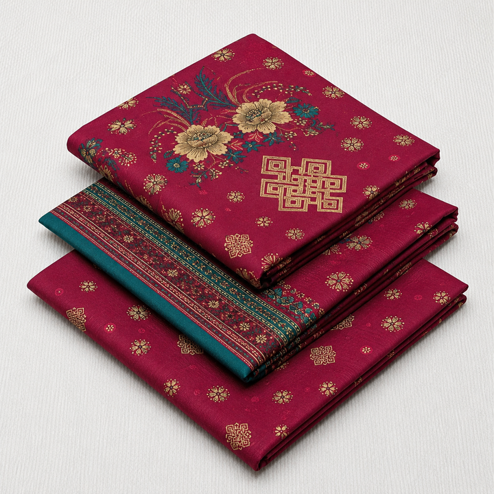 Silk Lawn Unstitched 3 Piece Suit - All Over Design - Random Articles B-524 - Summer Wear Collection