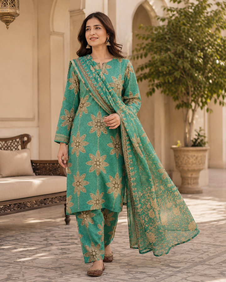 Swiss Lawn Unstitched 3 Piece Suit - A1701