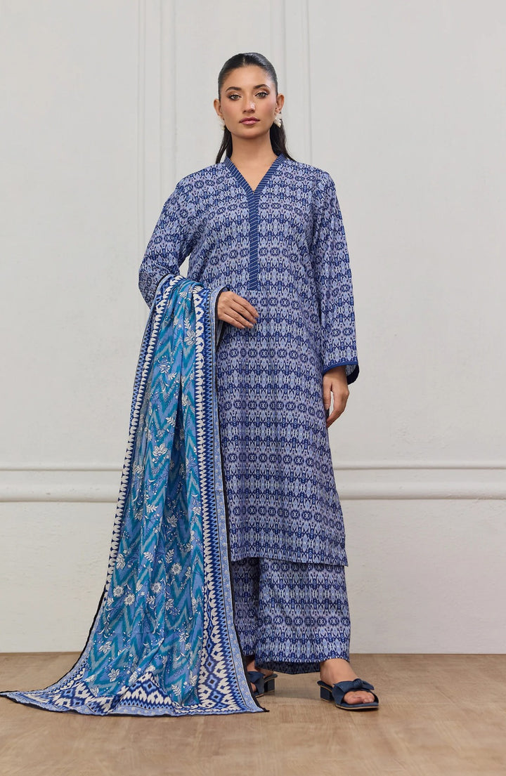Three Piece Unstitched Swiss Lawn Suit for Women All Over Stylish Printed Swiss Fabric Summer Wear Collection – Random Article Ref VG-9086C – Premium Quality Design with Flowing  Lawn Dupatta and Matching Trouser
