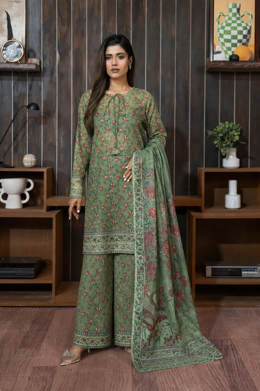 Three Piece Unstitched Breeze Lawn Suit for Women All Over Stylish Printed Breeze Lawn Fabric Summer Wear Collection – Random Article Ref VG-9020C – Premium Quality Design with Flowing  Breeze Lawn Dupatta and Matching Trouser