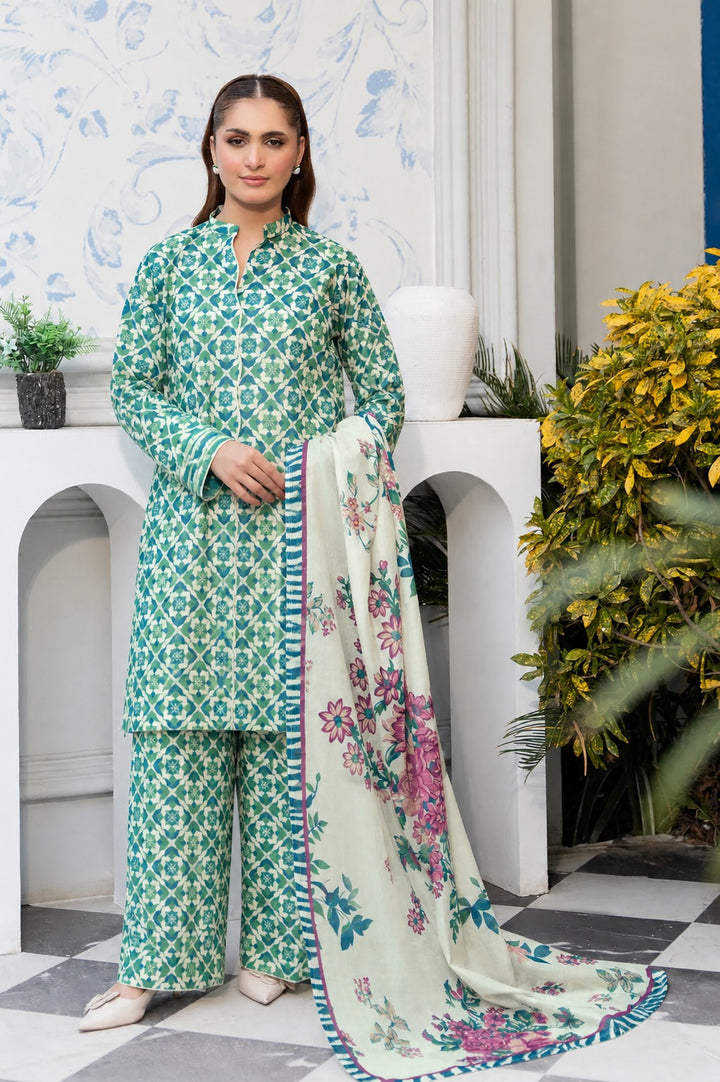 Three Piece Unstitched Breeze Lawn Suit for Women All Over Stylish Printed Breeze Lawn Fabric Summer Wear Collection – Random Article Ref VG-9019C – Premium Quality Design with Flowing  Breeze Lawn Dupatta and Matching Trouser