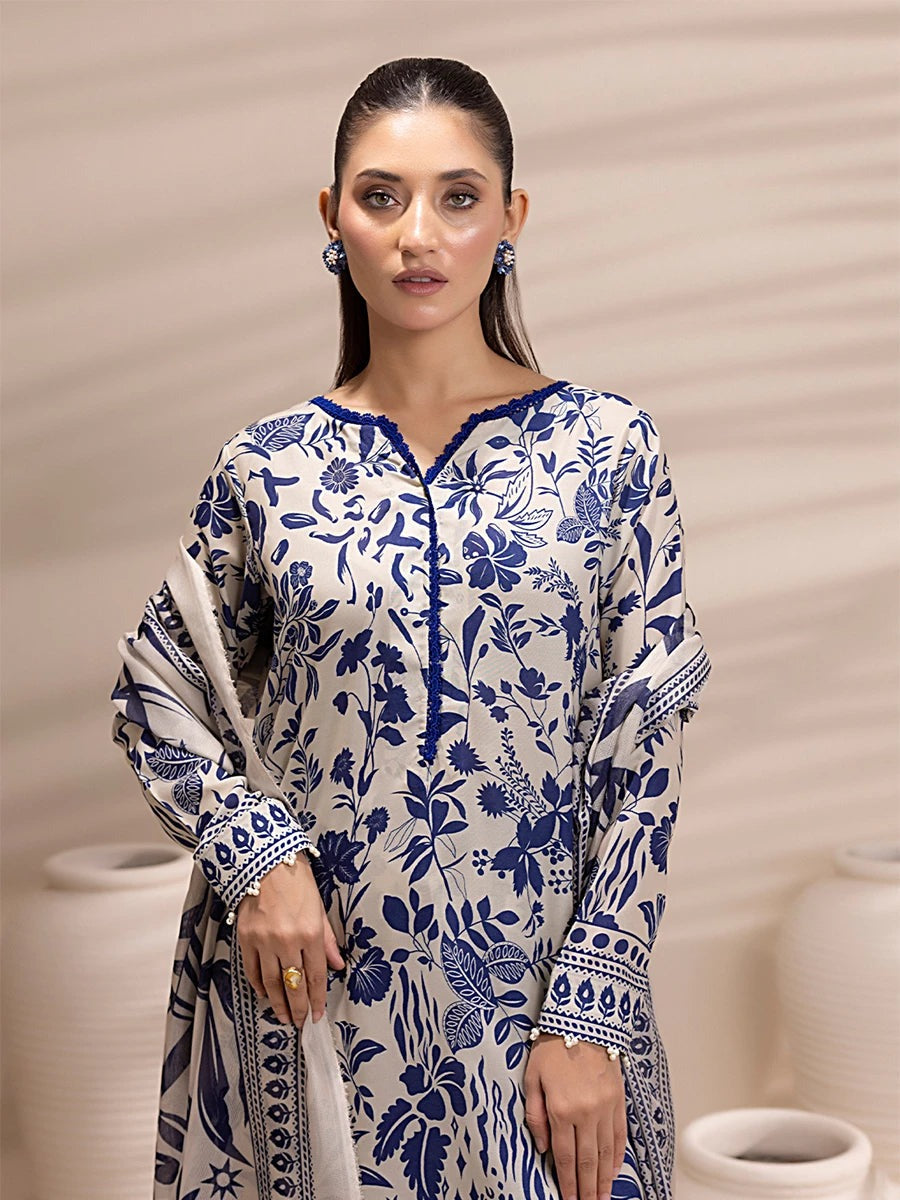 Three Piece Unstitched Breeze Lawn Suit for Women All Over Stylish Printed Breeze Lawn Fabric Summer Wear Collection – Random Article Ref VG-9012C – Premium Quality Design with Flowing  Breeze Lawn Dupatta and Matching Trouser