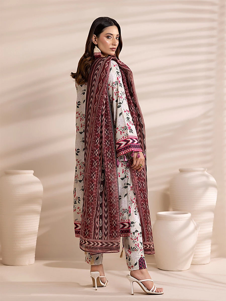 Three Piece Unstitched Breeze Lawn Suit for Women All Over Stylish Printed Breeze Lawn Fabric Summer Wear Collection – Random Article Ref VG-9014C – Premium Quality Design with Flowing  Breeze Lawn Dupatta and Matching Trouser